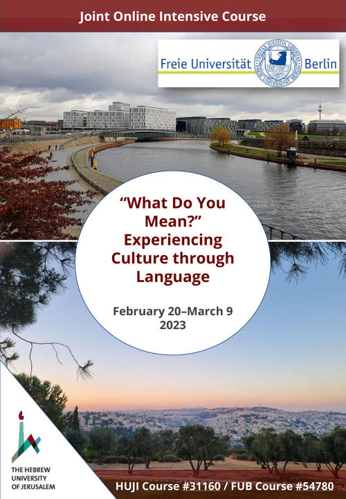 Flyer Joint Online Course Jerusalem - Berlin